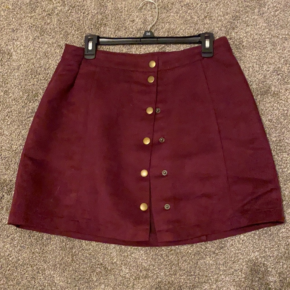 Wine colored skirt